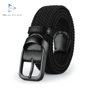 Blu flut female stylish fashion lady nylon microfiber women weave belts