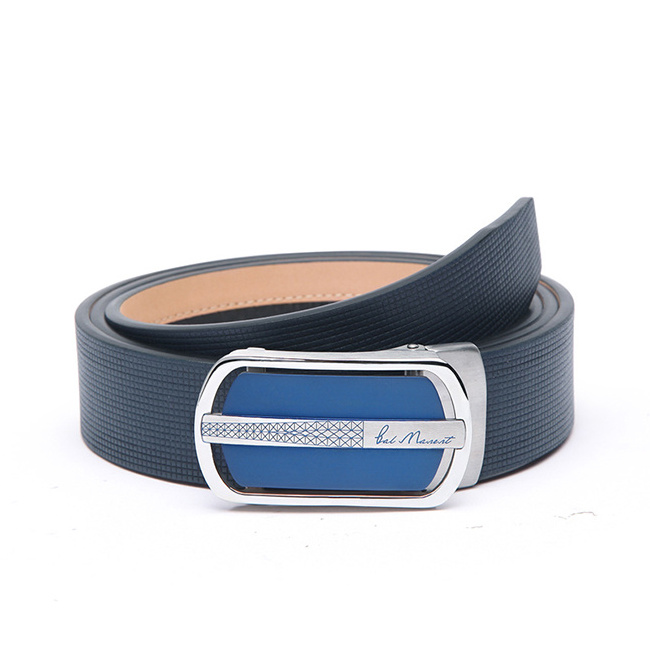 top quality full grain men genuine automatic leather belt with custom buckle for men