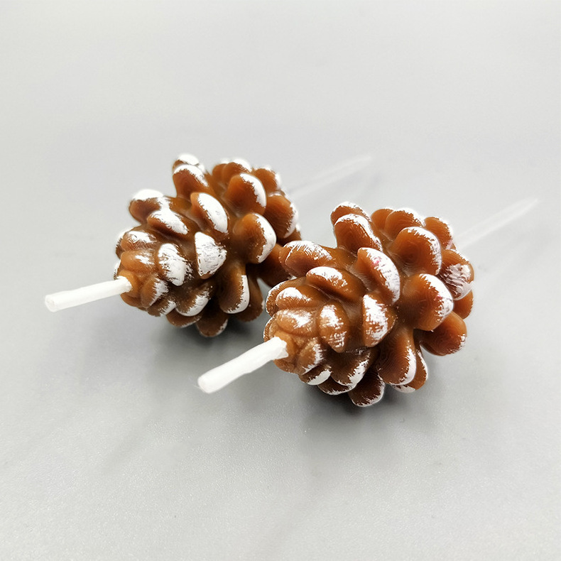 New Ins Wind Christmas Pine Cone Candle Light Rocking Flame Remote Control Electronic Candle Christmas Goods