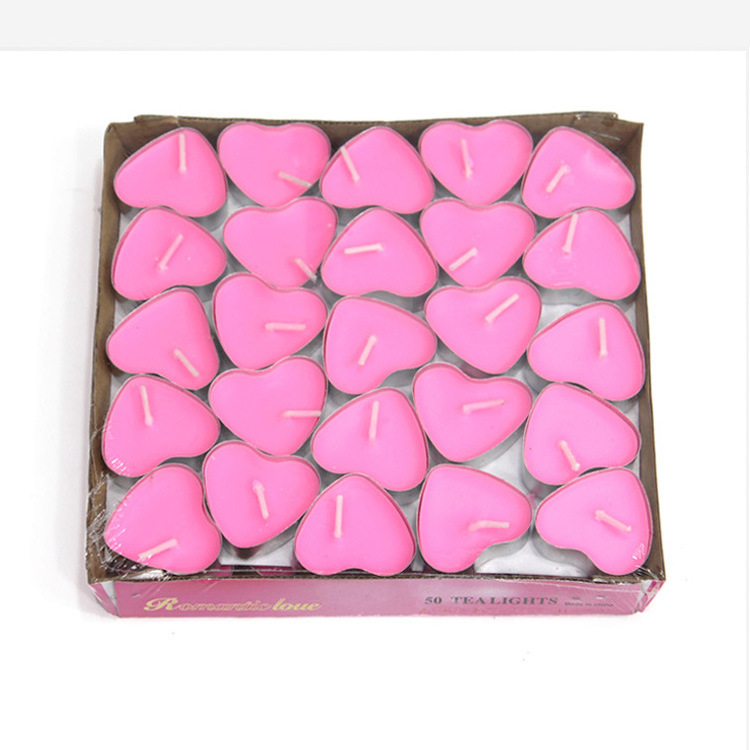 Wholesale Valentine'S Day Eco-Friendly Candles Set 3 4 5 6 8 9 Hours Soy Wax Tea Light Candles Unscented Tealight Candles