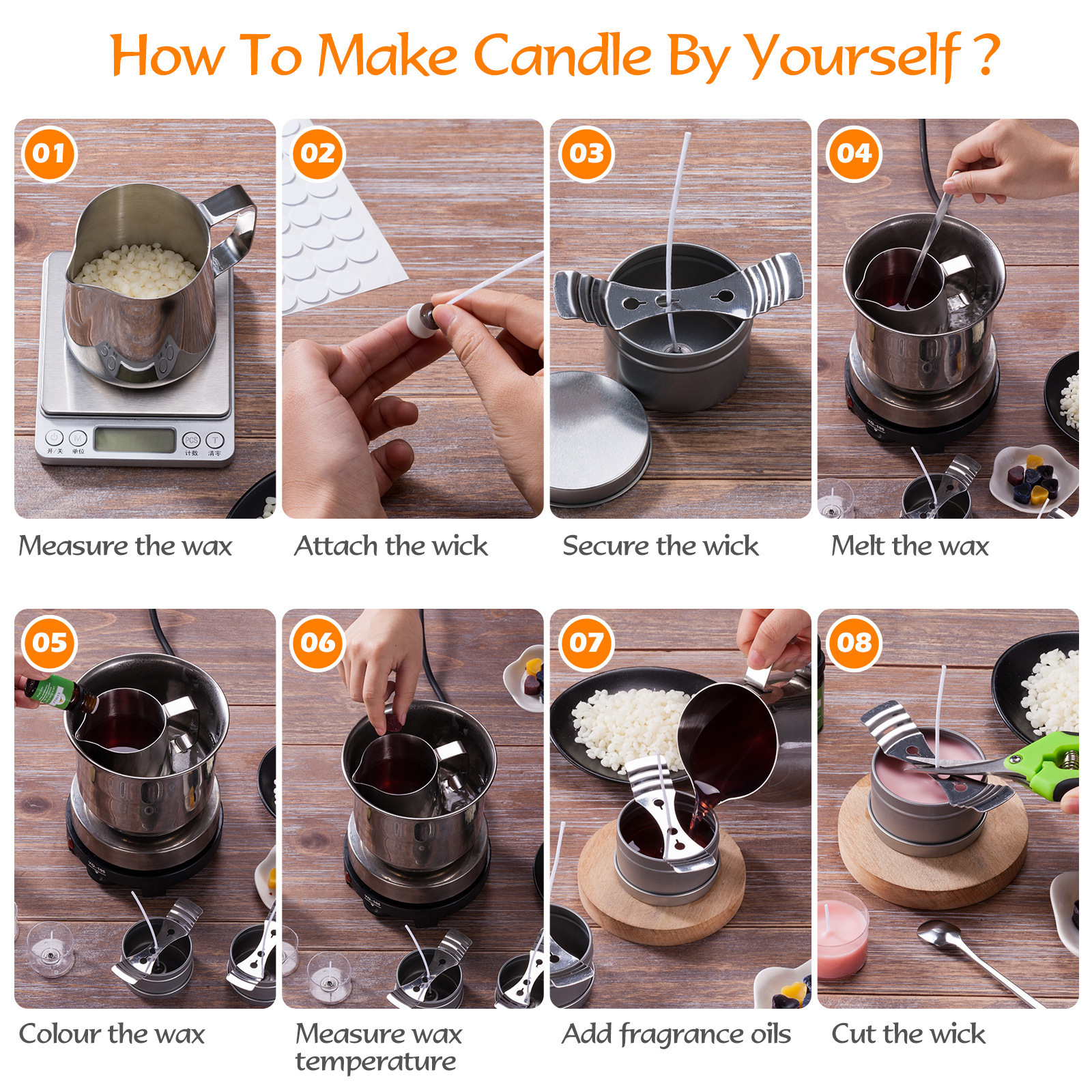 Diy Candles Making Kit Set Suit Wholesale Super Easy Handmade Scented Beeswax Diy Candles Making Kit With Jar