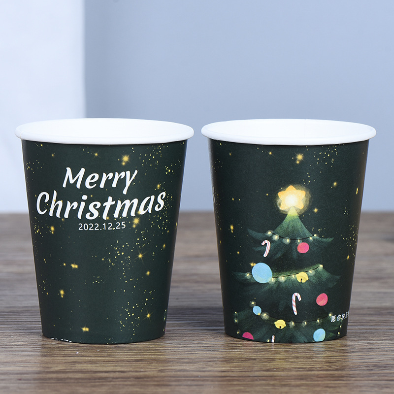 mini bagasse cup biodegradable paper pulp cups for christmas paper logo soda cup