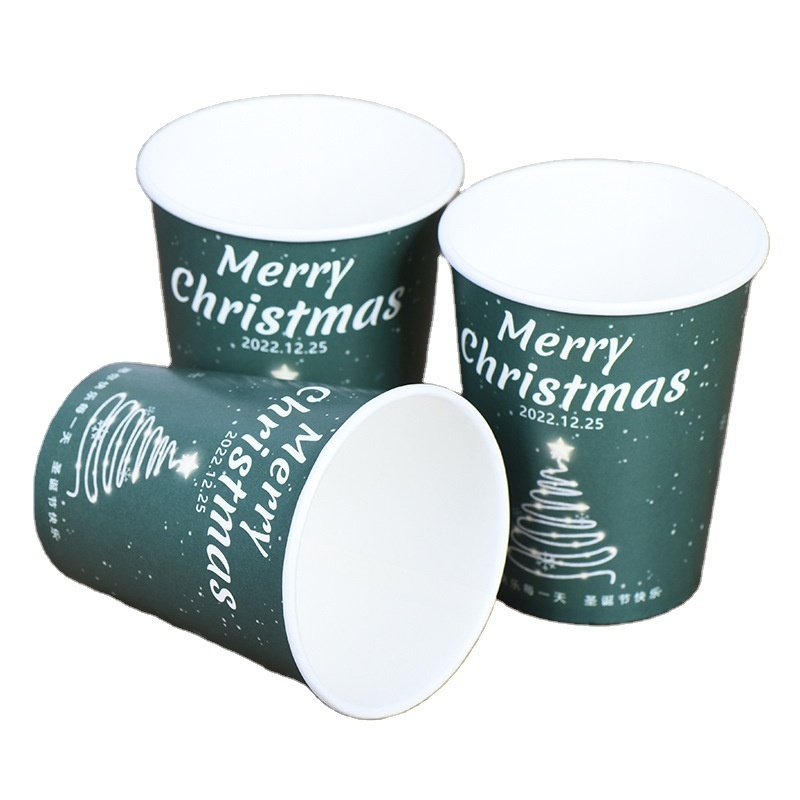 mini bagasse cup biodegradable paper pulp cups for christmas paper logo soda cup