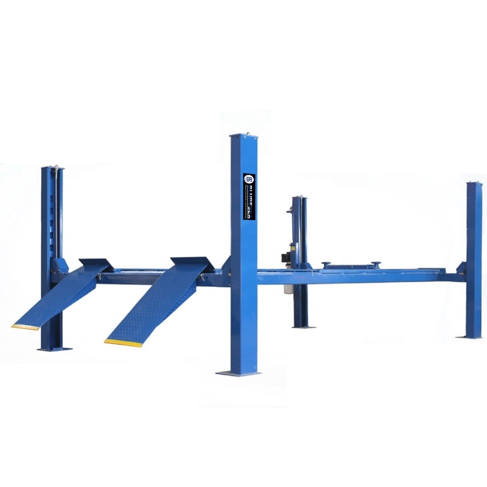 4T wheel alignment 4 post car lift machine for garage car packing and lifting