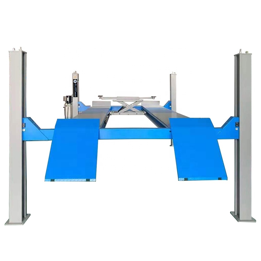 4T wheel alignment 4 post car lift machine for garage car packing and lifting