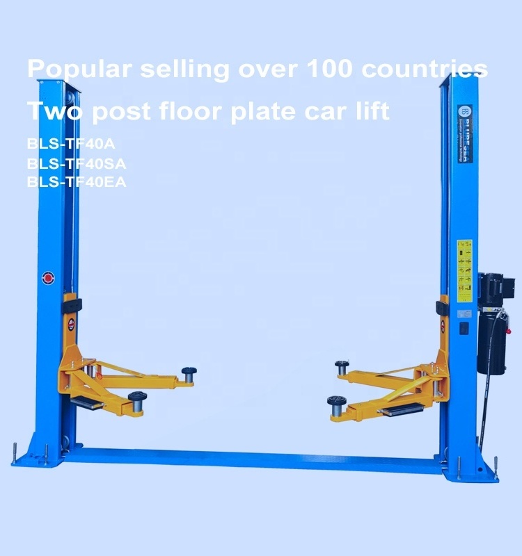 High level two post floor plate hydraulic car lift for repairing garage equipment with CE