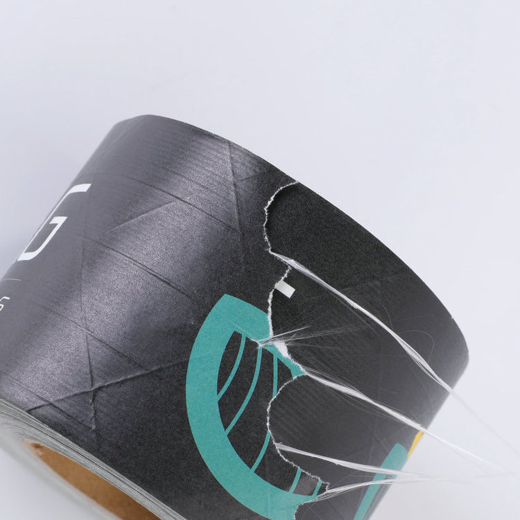 Custom Printed Logo Black Brown Water Activated Gummed Reinforced Self Adhesive Packing Kraft Paper Tape