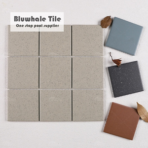 Bluwhale Tile Wholesale 97x97mm Full Body Square Matte Premium Swimming Pool Tile Big Size Ceramic Non Slip Mosaic Tile for Pool