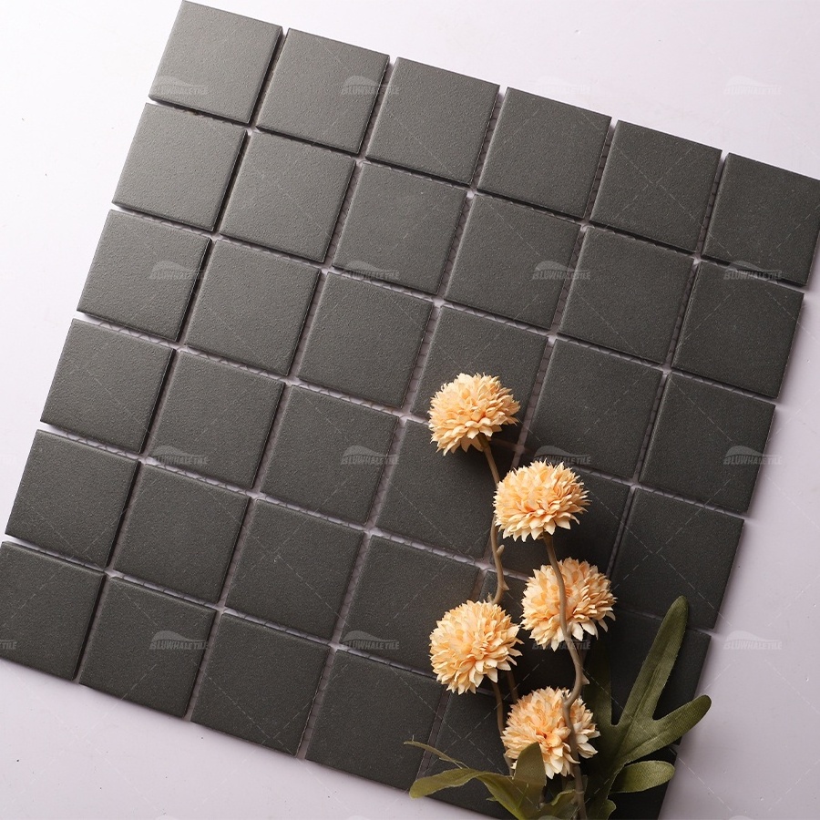 Factory Direct Supply Decoration Bathroom Kitchen Backsplash Non Slip Ceramic Square Matte Mosaic Tile For Floor