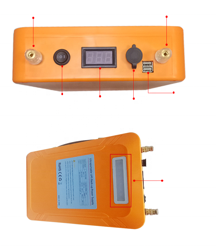 UPS 12 v battery 80ah 100ah 120ah lithium ion rechargeable battery with 12v battery charger for fishing camping outdoor