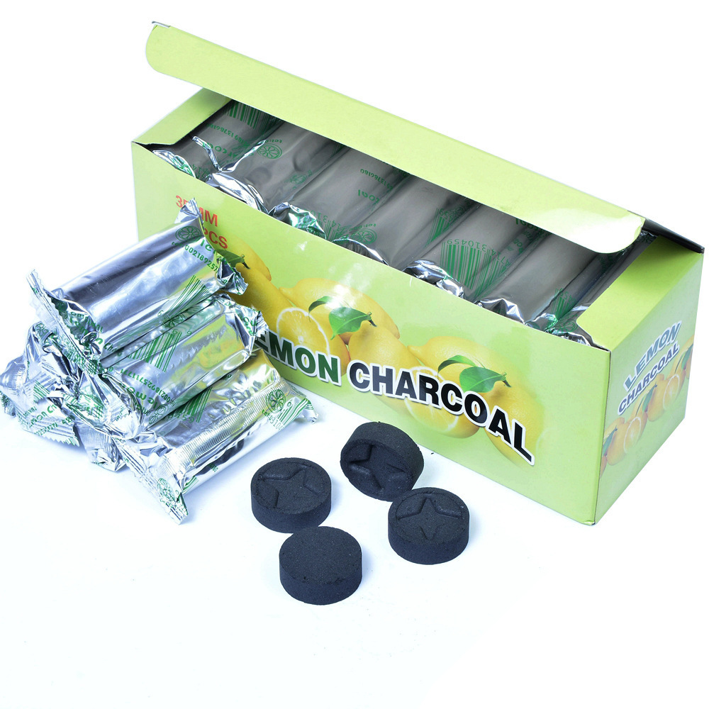 Lemon Charcoal factory star shape long burning time Round Charcoal for Shisha/Hookah