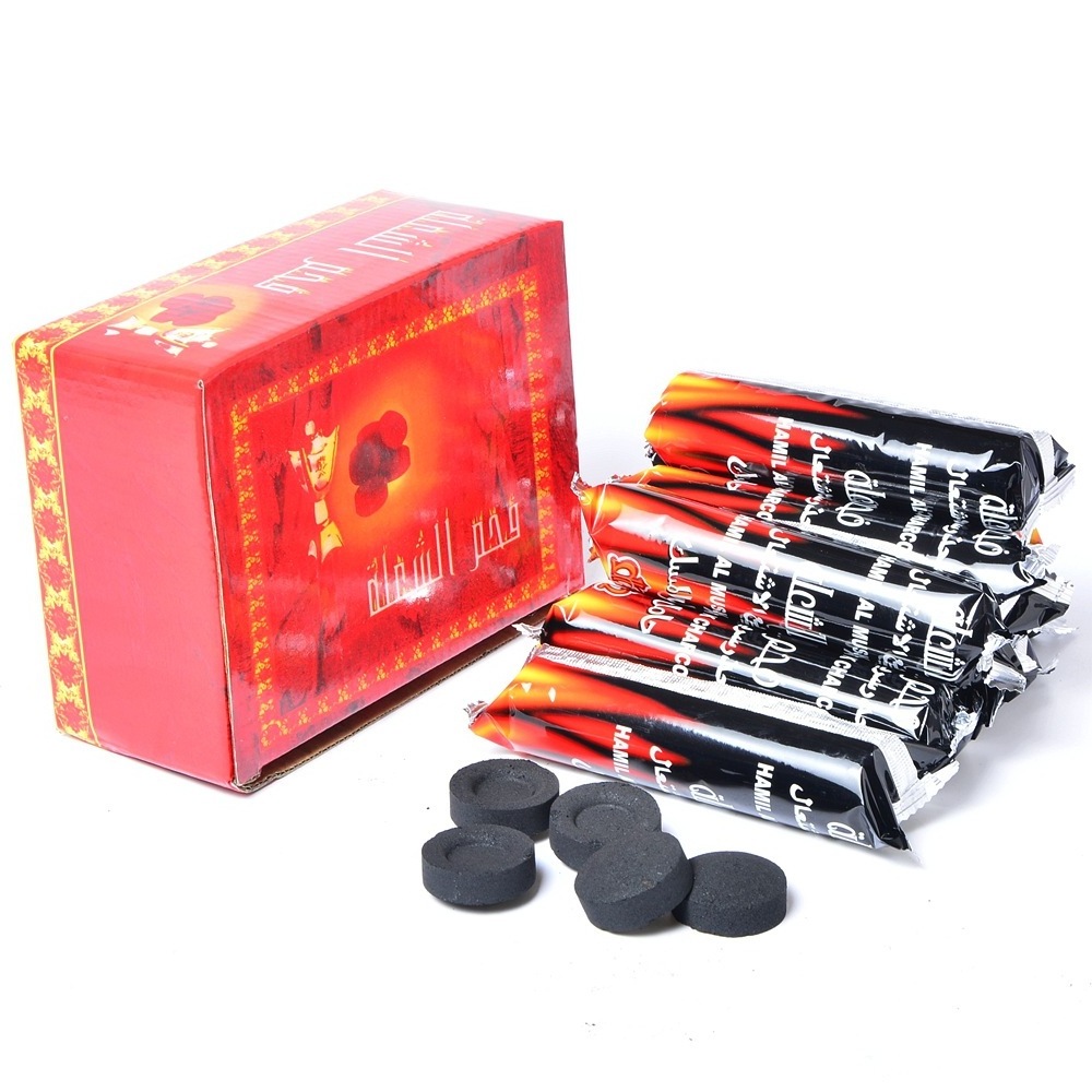 Round 33Mm Incense Smokeless Apple Fruit Wood Tablets Round Coal Hookah Shisha Charcoal