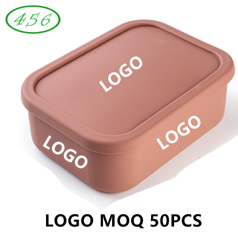 Food Storage Box Salad Container Silicone Bento Lunch Box  for kids and adults