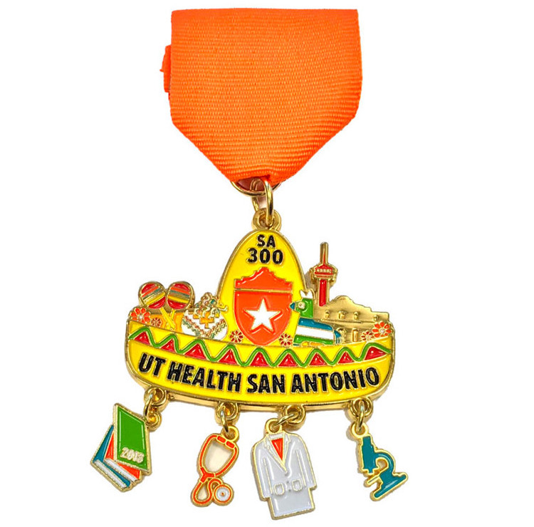 Cheap Custom Logo Zinc Alloy Run Race Marathon Color Fiesta Sports custom Medals