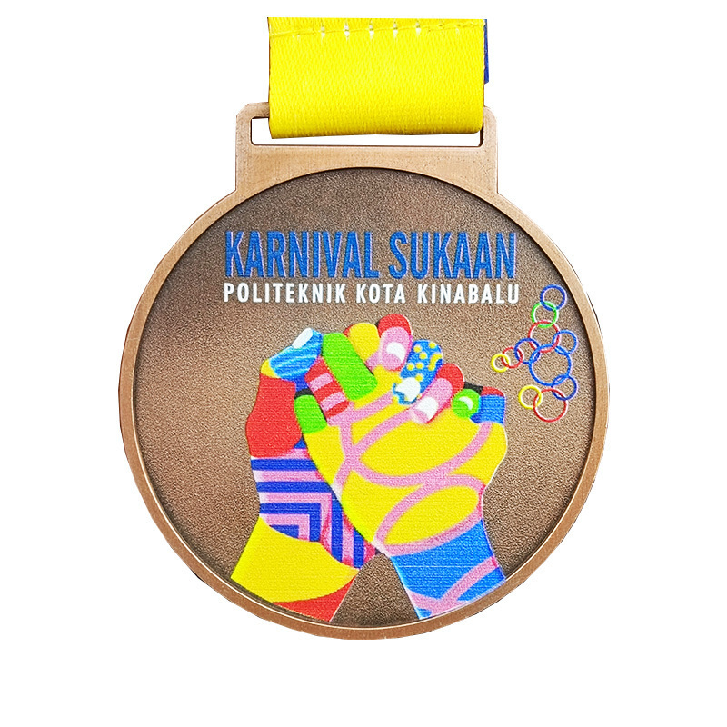 2022 winter carnival medallion custom 3 mm engraved metal gold sport emblem carnival medals custom medals