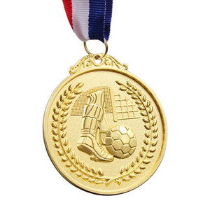 wholesale custom medal plain running competition badminton game basketball football sport medal with ribbon gymnastics