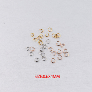 0.6*4 mm Stainless steel jump rings jewelry accessory Silver  / Gold / Rose gold Split Rings for jewelry making