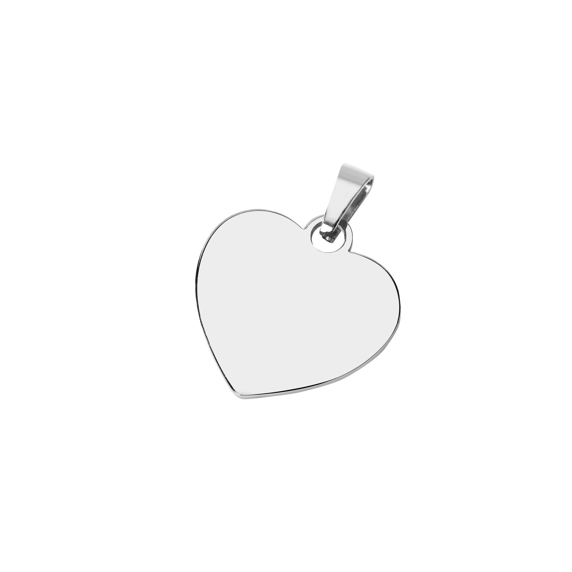 Heart design Stainless steel Blank Tag Pendant 20mm Silver / Gold / Rose gold Heart Pendant with Custom laser logo