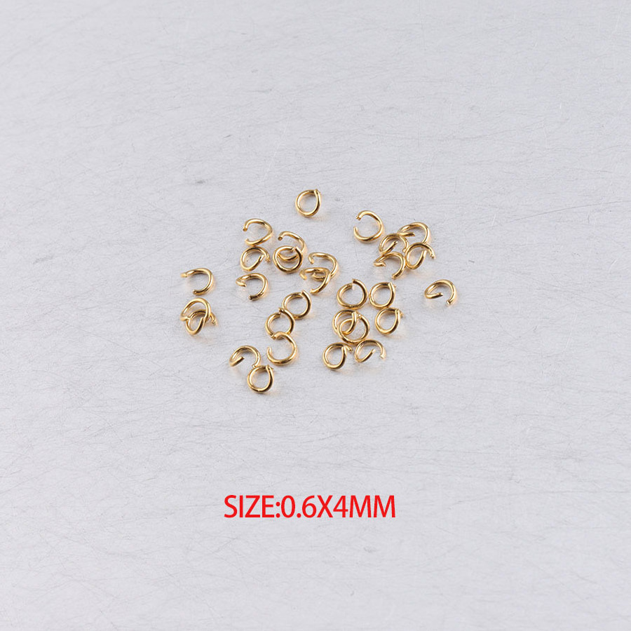 0.6*4 mm Stainless steel jump rings jewelry accessory Silver  / Gold / Rose gold Split Rings for jewelry making