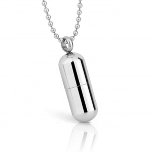 Bomei Jewelry Custom Stainless Steel Engraved Blank Removable Pill Capsule Pendant Necklace For Men Women