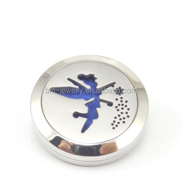 Bomei new design metal brooch pins/ badge 316L stainless steel essential oil diffuser Locket brooch with safety pin