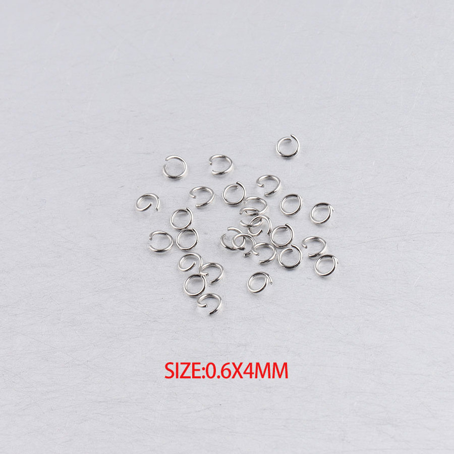 0.6*4 mm Stainless steel jump rings jewelry accessory Silver  / Gold / Rose gold Split Rings for jewelry making