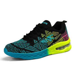 Fashion stitching mesh breathable highway running shoes Youthful and energetic couple sports shoes