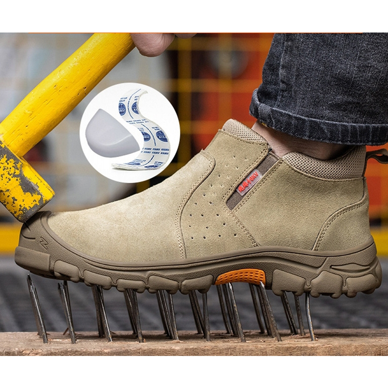 Nubuck Genuine Leather Work Boots Welder Hard Working Safety Boots Composite Toe Insulation Safety Shoes for Electrician