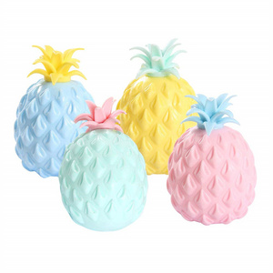 Pineapple Stress Balls Toy Fruit Fidget Toys Anger Relief Toys Gel Water Beads - Squeeze Pull and Stretch Stress Reliefer