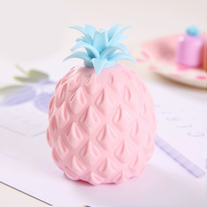 Pineapple Stress Balls Toy Fruit Fidget Toys Anger Relief Toys Gel Water Beads - Squeeze Pull and Stretch Stress Reliefer