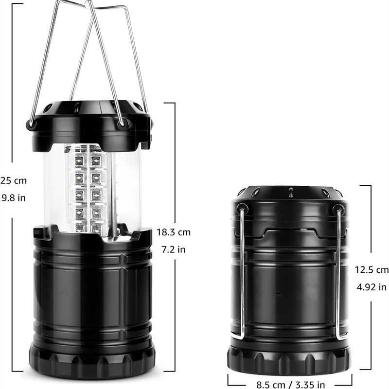 Outdoor Emergency Light LED Camping Lantern with AA Battery Camping Light Lamp Lantern Mantles 30 LED Pop Up Camping Lantern