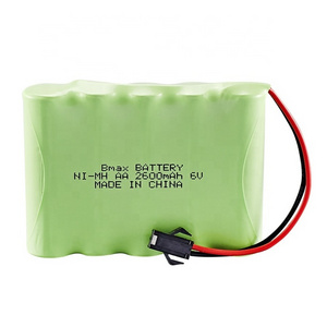 NiMH Battery Packs AA 6V 2600mAh Battery with male SM Black Plug Type for RC Toys Rechargeable nimh Batteries