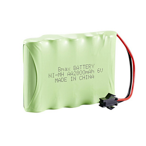 High Capacity NiMH Battery Pack AA 6V 2800mAh Battery with male SM 2P Plug for RC Cars and Trucks Rechargeable Batteries