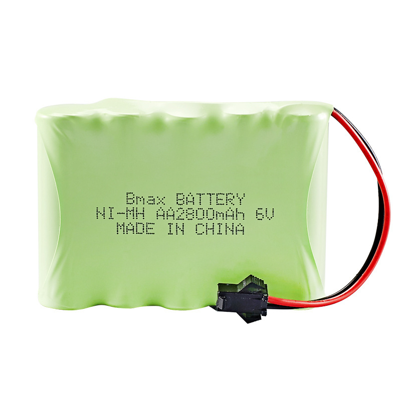 High Capacity NiMH Battery Pack AA 6V 2800mAh Battery with male SM 2P Plug for RC Cars and Trucks Rechargeable Batteries