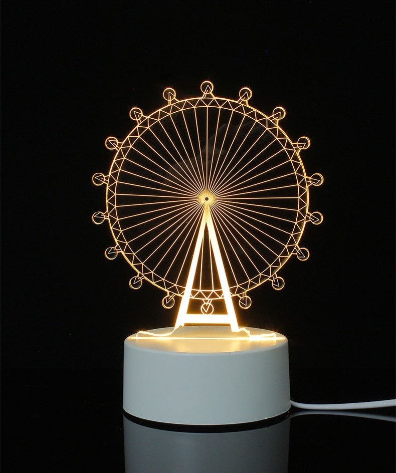 Creative Custom logo  LED small night light 3D cartoon USB bedside desk lamp table lamp Holiday gift Kid's Room Night Light