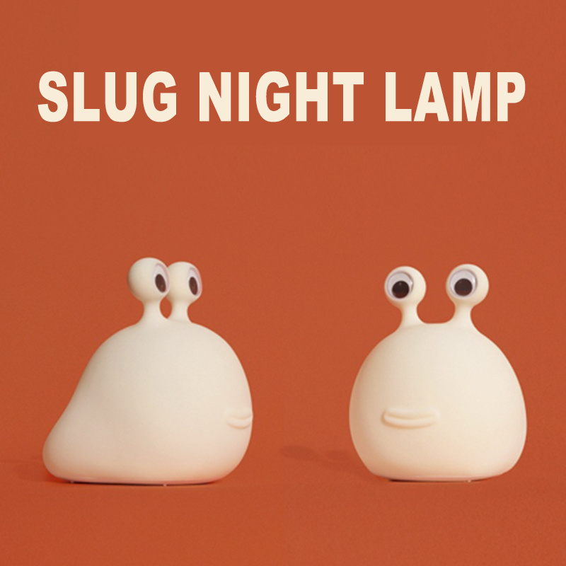 Slug Night Light Silicone Rechargeable Children Sleeping Lamp Touch Switch Cartoon Silicone Baby Led Lamp Toy