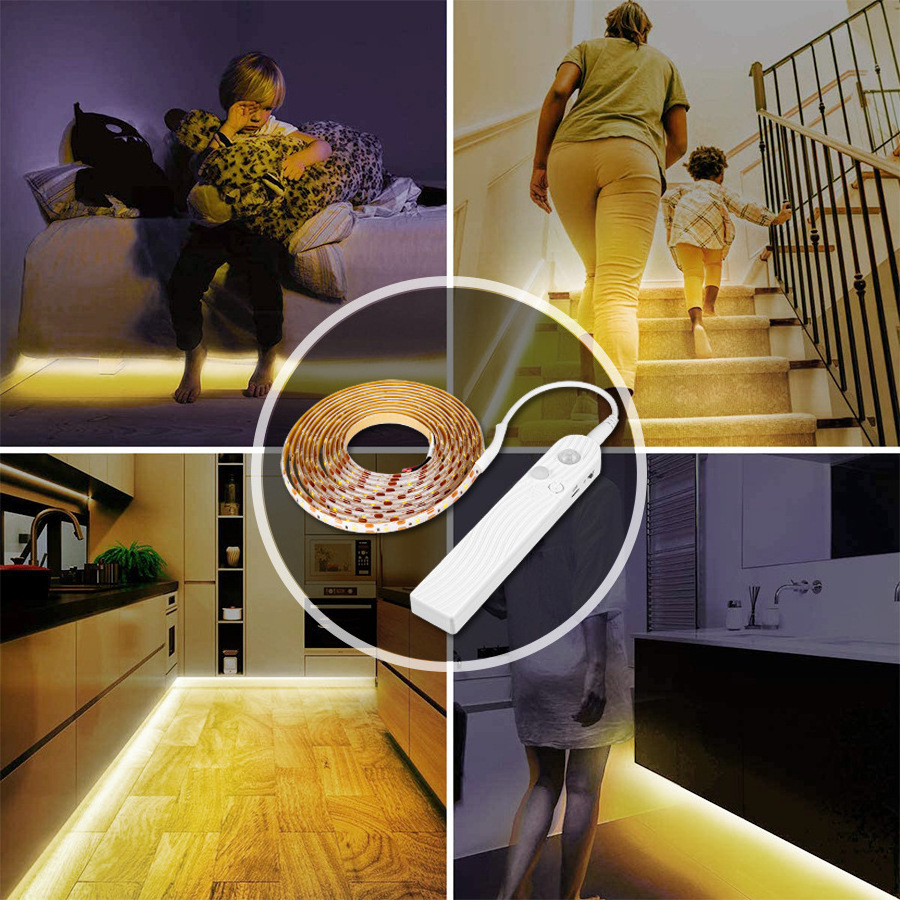 LED strip light 2835 smart home lights with PIR sensor intelligent induction DC 5V IP65 waterproof led smart lighting