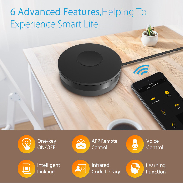 IR remote control Neo WiFi wireless Tuya smart Alexa RF controller App and voice control BLE smart home devices