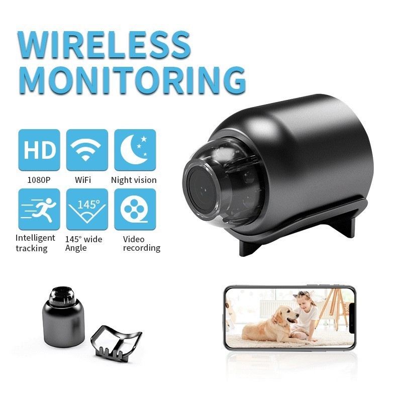 Hd Wifi Surveillance Camera Baby Monitor, Night Vision Motion Detection Camera Family Security Camera Monitoring Wide Angl