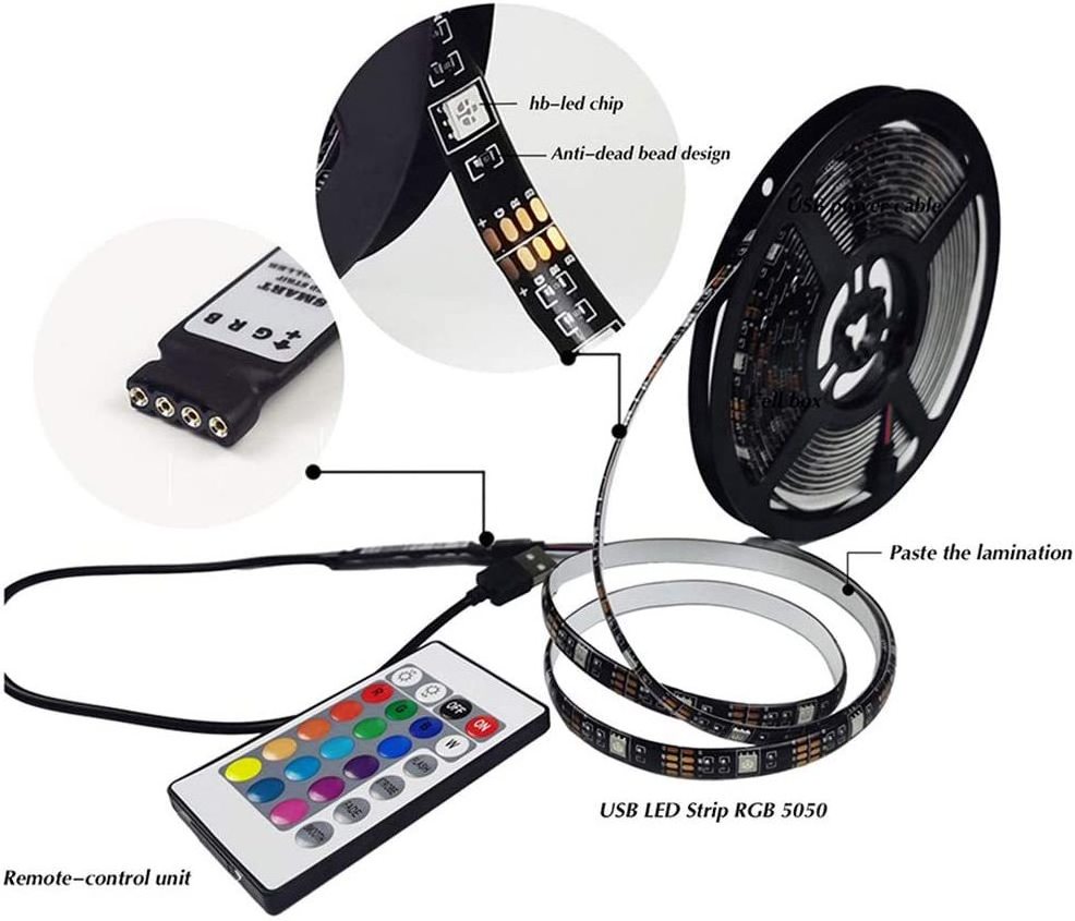 Factory Price 5v Led Strip Usb Flexible Design High Quality High Quality Smart Rgb Led Strip Light