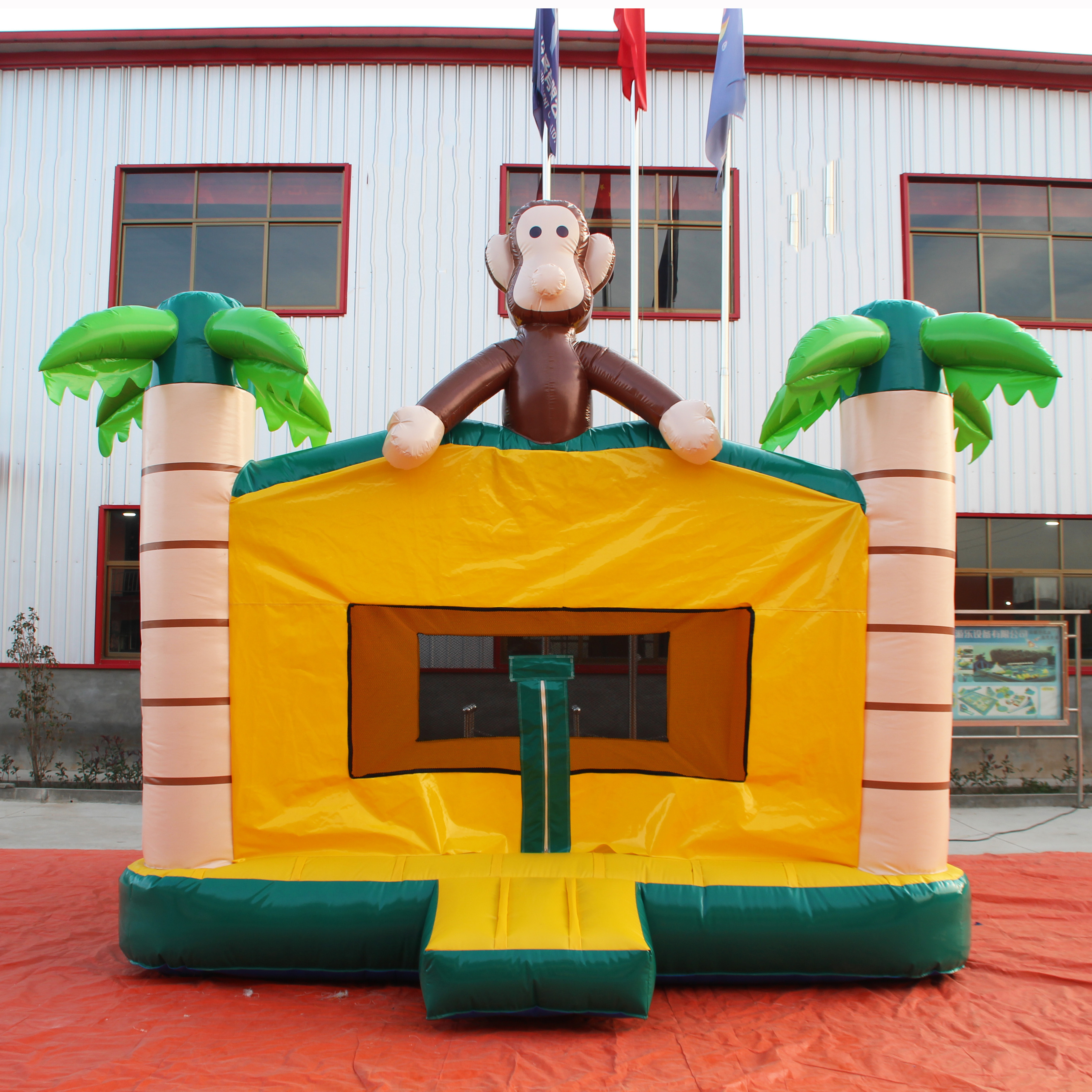 Popular Indoor-outdoor Hot Wedding Product dinosaur inflatable bounce house commercial bounce house obstacle course