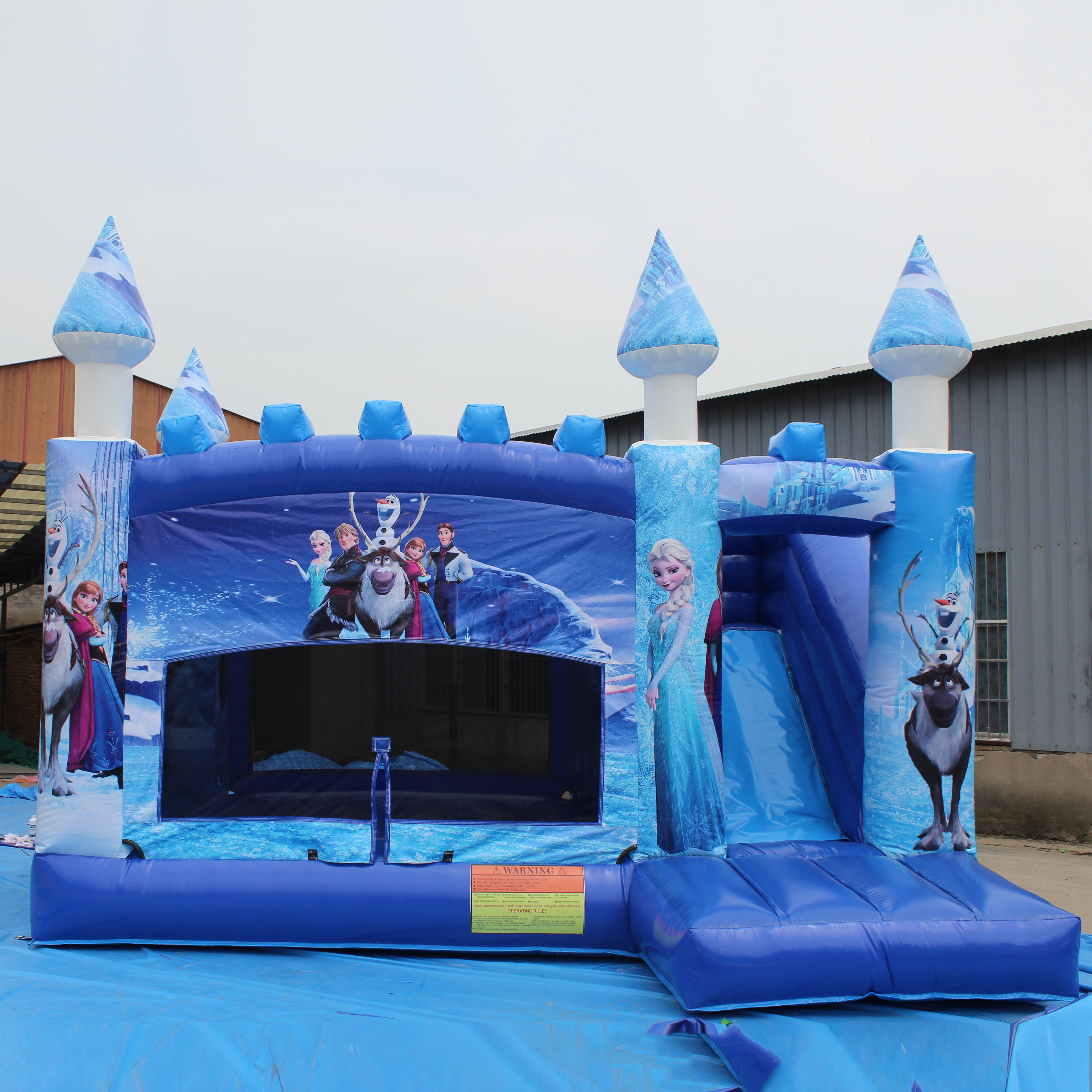 High Quality White Bouncy Castle 15ft x 15ft Inflatable Bouncing Castle Train