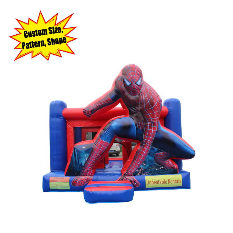 Custom Small Jump House Inflatable Bouncer for Rent Inflatable Spiderman Bounce House Commercial Combo for Birthday Party