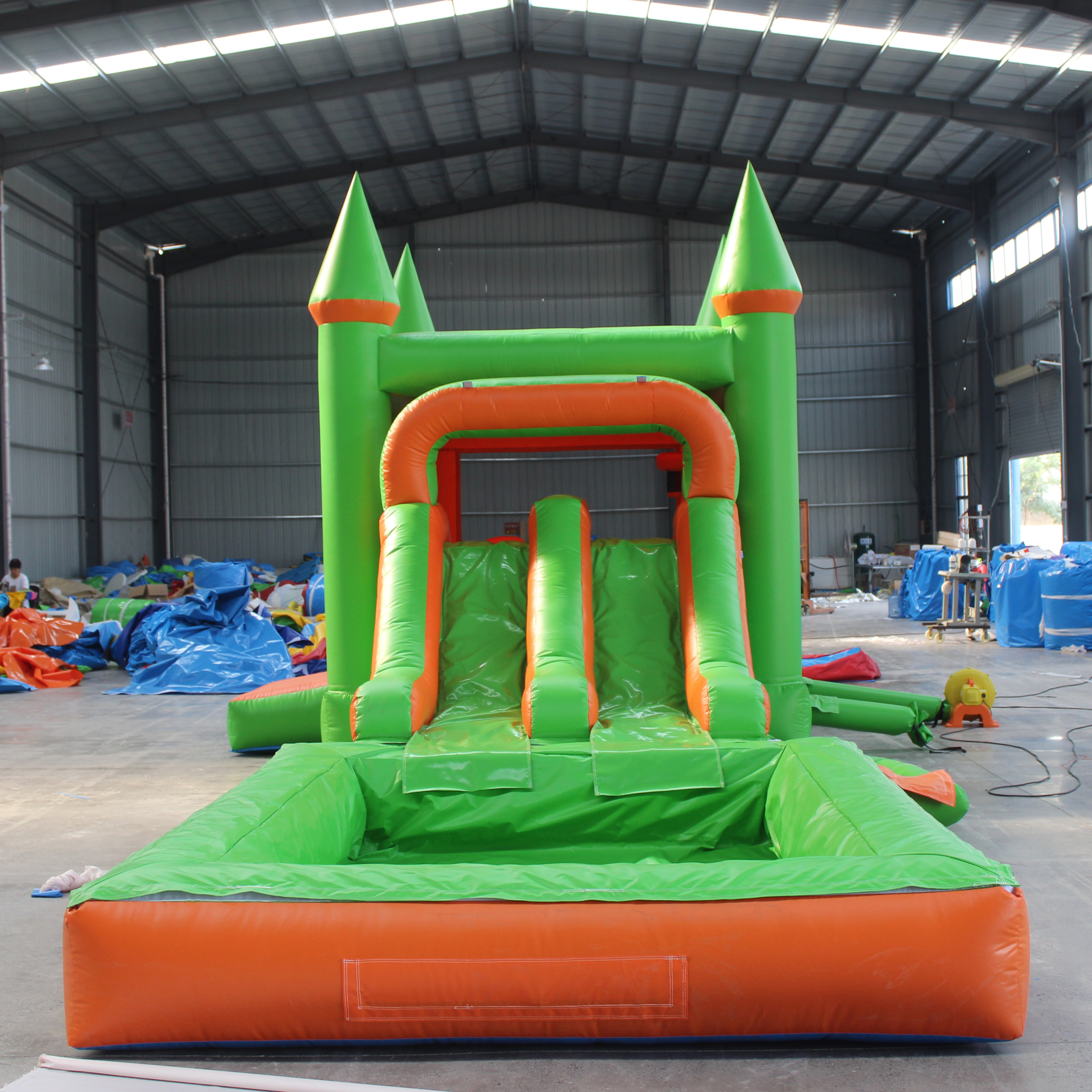 Commercial Pastel Combo Bounce House for Kids Spiderman Adventure Inflatable Combo Bounce House Christmas