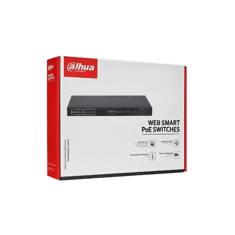 18-Port Managed Gigabit Ethernet Network Switch with 16-Port PoE PFS4218-16ET-190