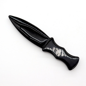 Wholesale Folk Art Obsidian Crystal Carving Dagger Knife