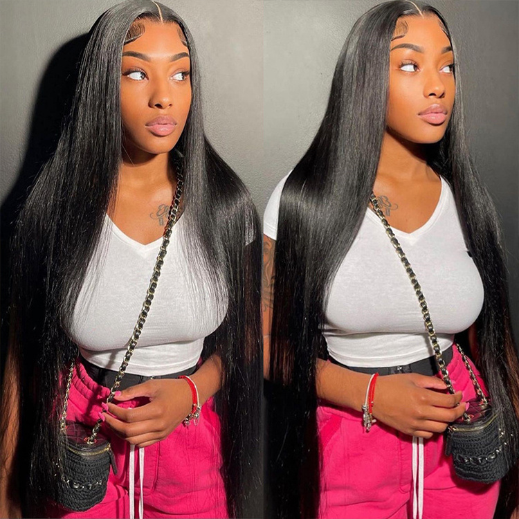 BMF Glueless Full Frontal HD Lace Wig,Cuticle Aligned Virgin Raw Indian Hair Wig,Unprocessed 100% 360 Full Lace Human Hair Wig