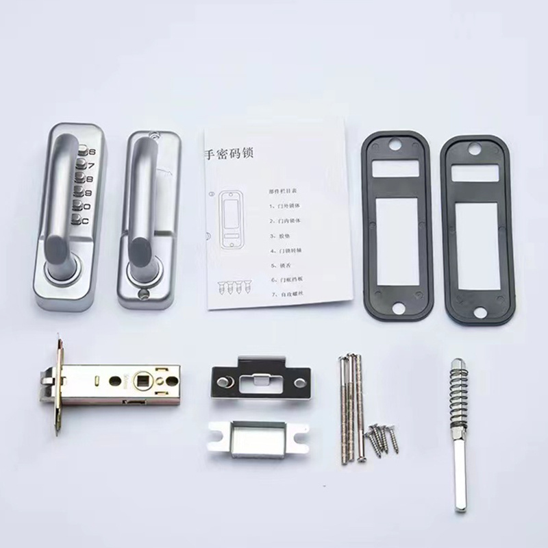 Popular style Zinc alloy combination mechanical code door lock/ push button door lock with lever handle