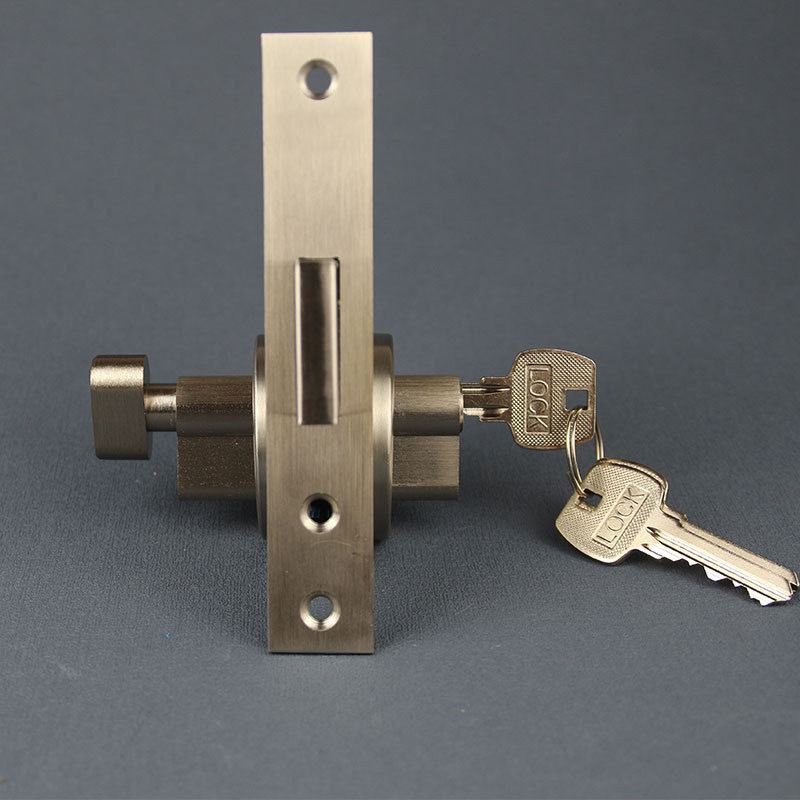 Stainless steel square deadbolt fire door lock