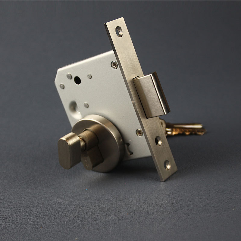 Stainless steel square deadbolt fire door lock